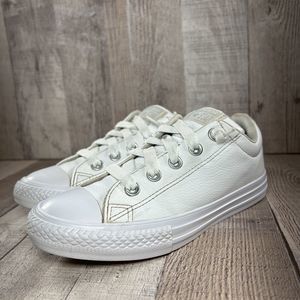 Converse Pre School Kid Chuck Taylor Street Ox Leather Sneaker Shoe White Size 1